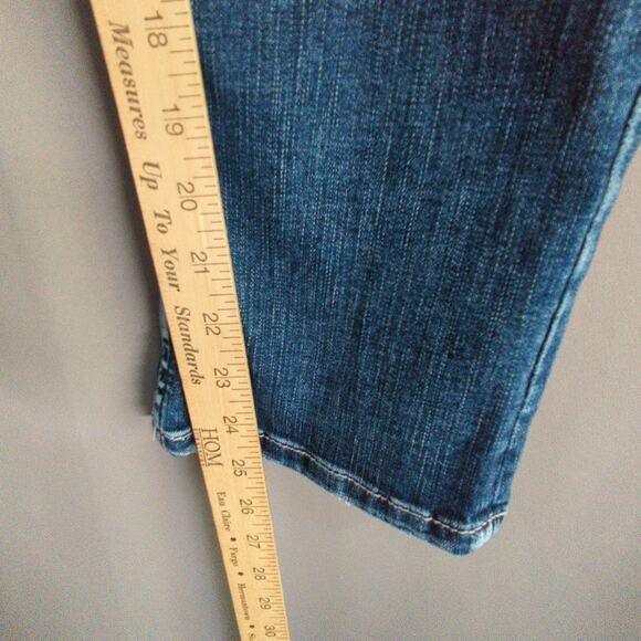 Silver Jeans Womens 30 Blue Elyse Capri Stretch Distressed - Picture 7 of 10